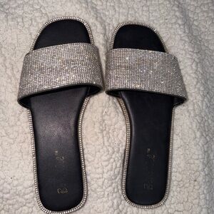 Elegant black and Silver Women's Sandals